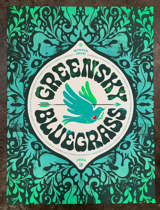 Greensky Bluegrass 2024 Winter Tour Poster