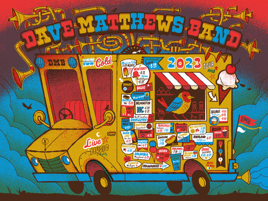 Dave Matthews Band 2023 Tour Poster