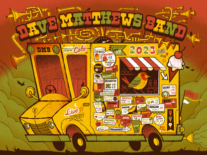 Dave Matthews Band 2023 Tour Poster 2nd Edition