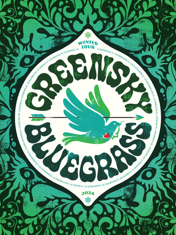 Greensky Bluegrass 2024 Winter Tour Poster